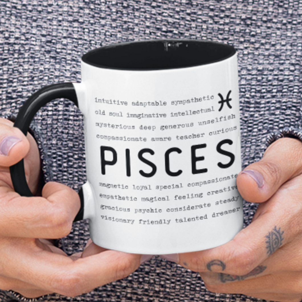 Pisces Traits Two-Toned Mug