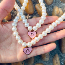Load image into Gallery viewer, Pearls with Trendy Heart Zodiac Sign Necklace
