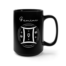 Load image into Gallery viewer, Gemini 15oz Black Mug
