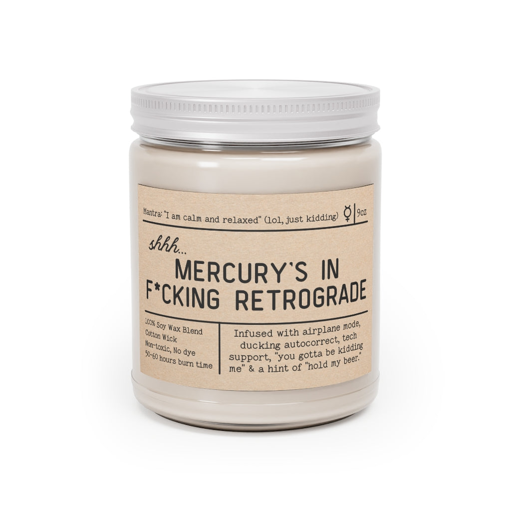 Shhh... Mercury's in F*cking Retrograde Candle (Kraft Label)