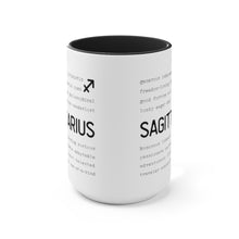 Load image into Gallery viewer, Sagittarius Traits Two-Toned Mug
