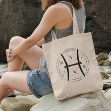 Load image into Gallery viewer, Pisces Zodiac Canvas Tote Bag

