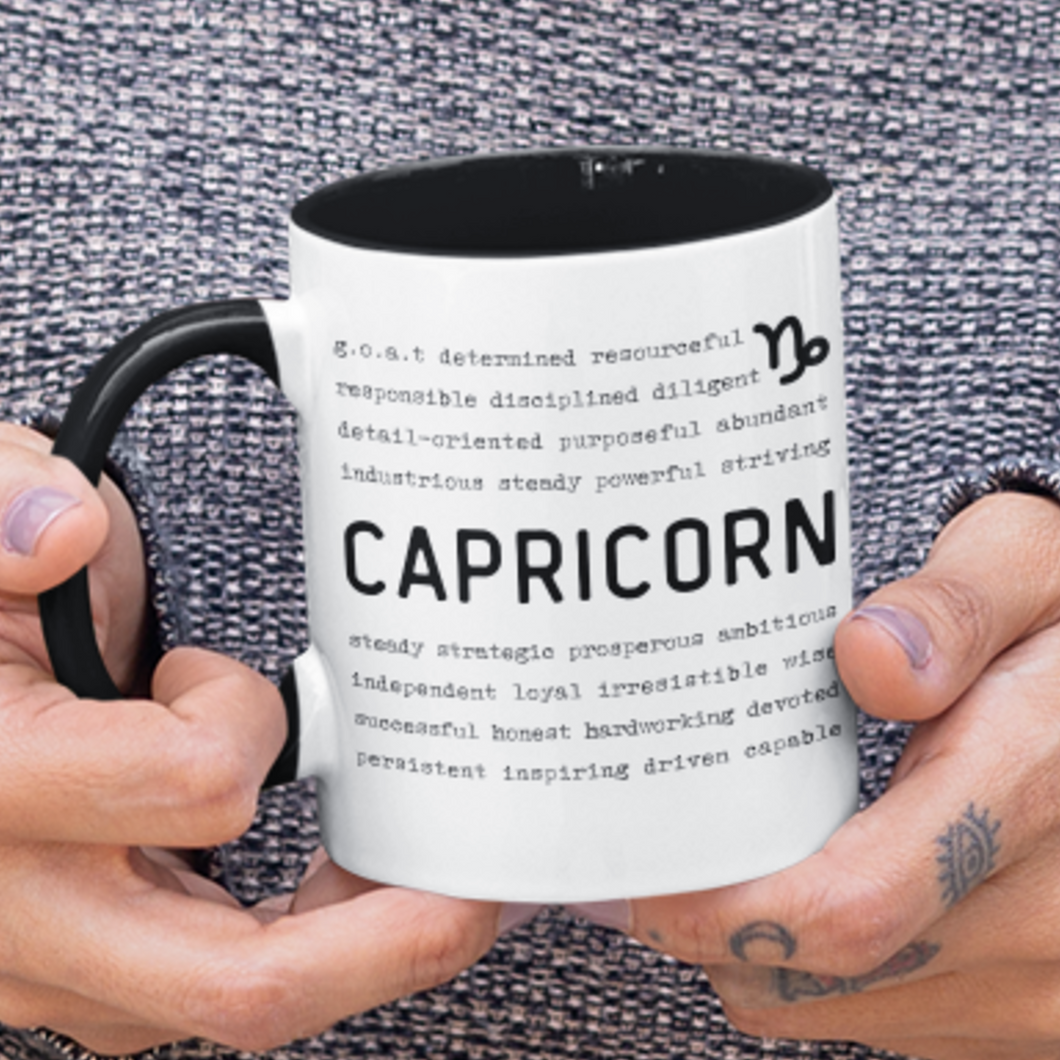Capricorn Traits Two-Toned Mug