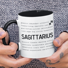 Load image into Gallery viewer, Sagittarius Traits Two-Toned Mug
