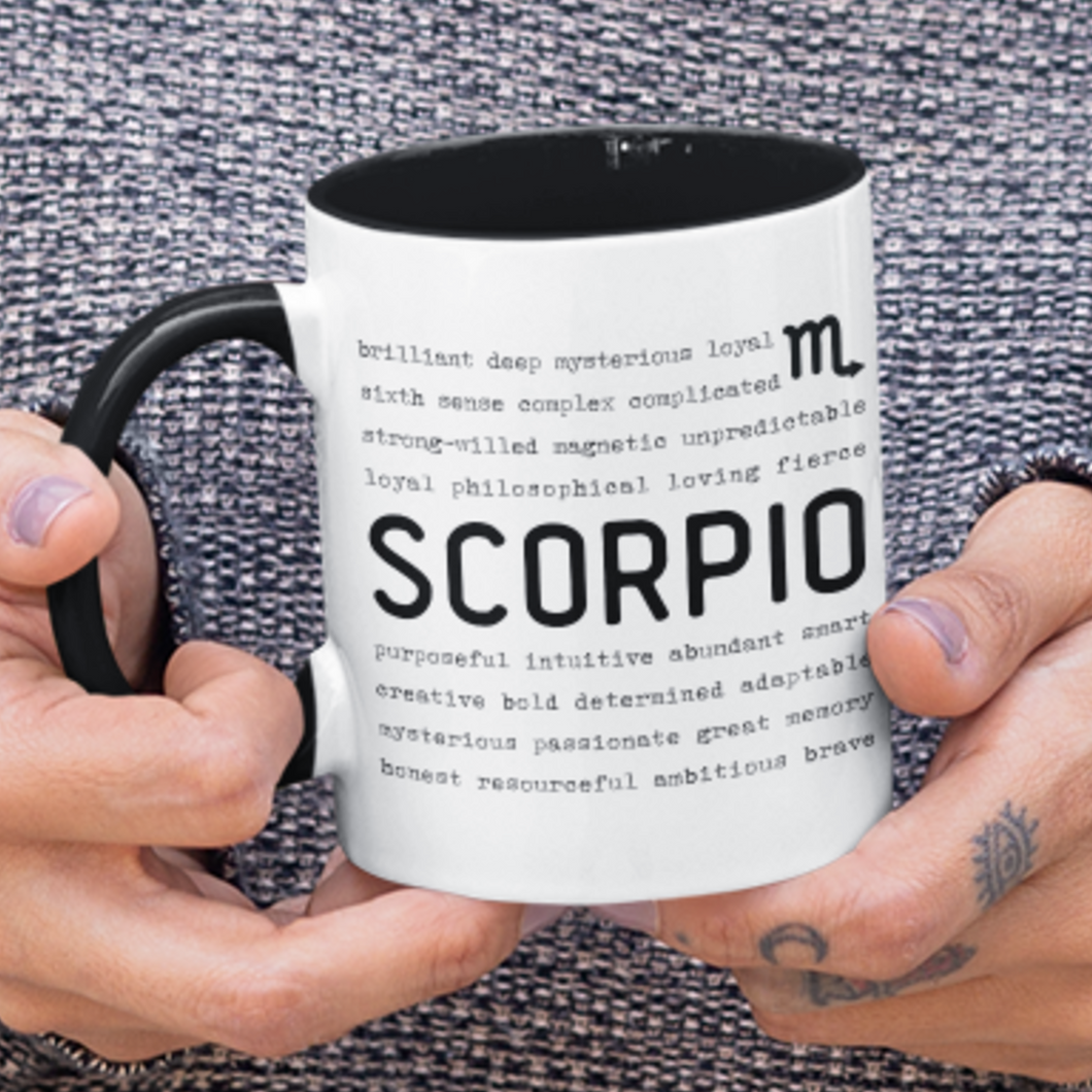 Scorpio Traits Two-Toned Mug