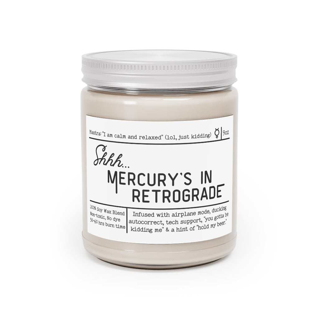 Shhh... Mercury's in Retrograde Candle (White Label)